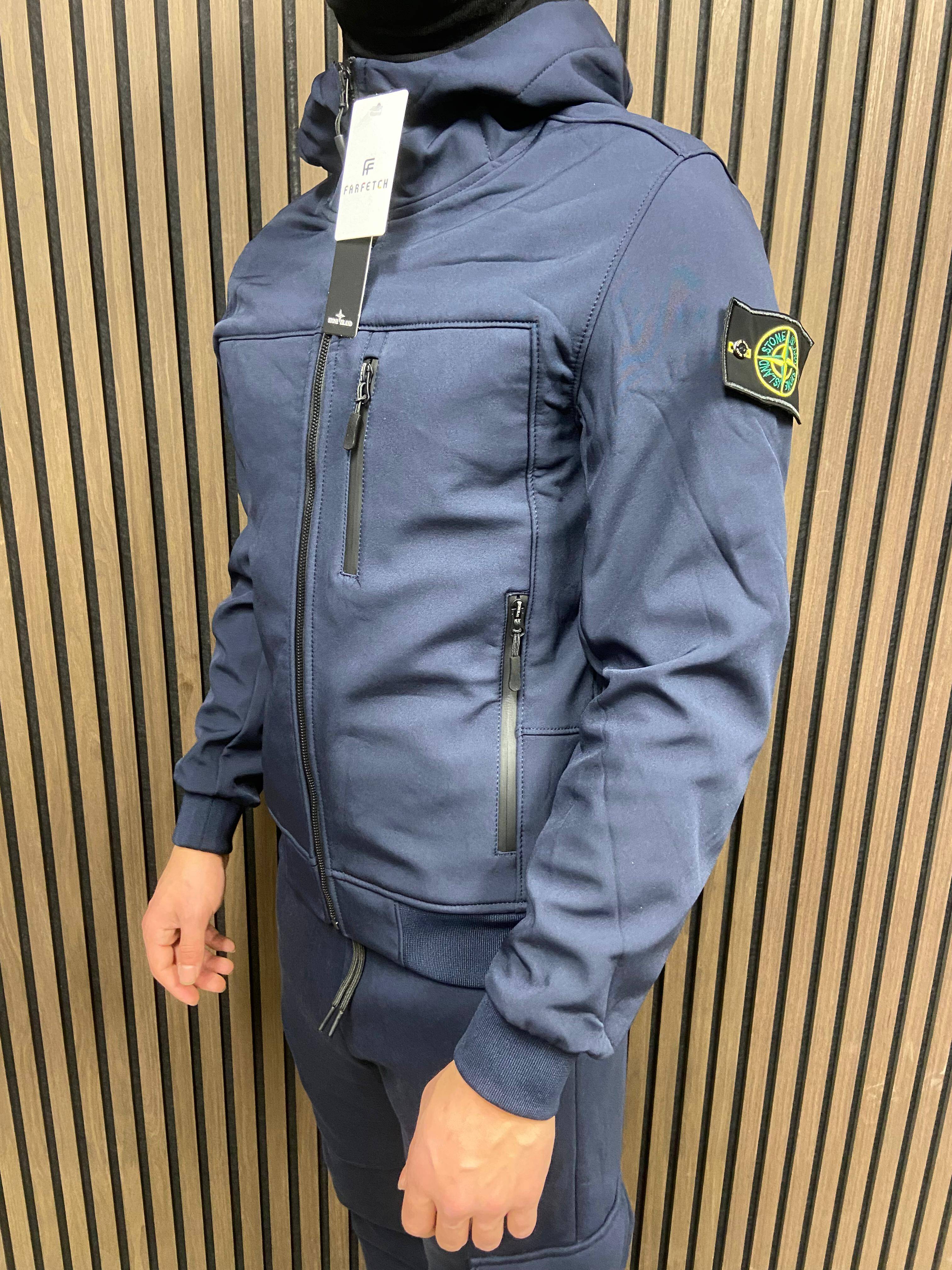 Stone Island Soft Shell Tussen Jas - Navy