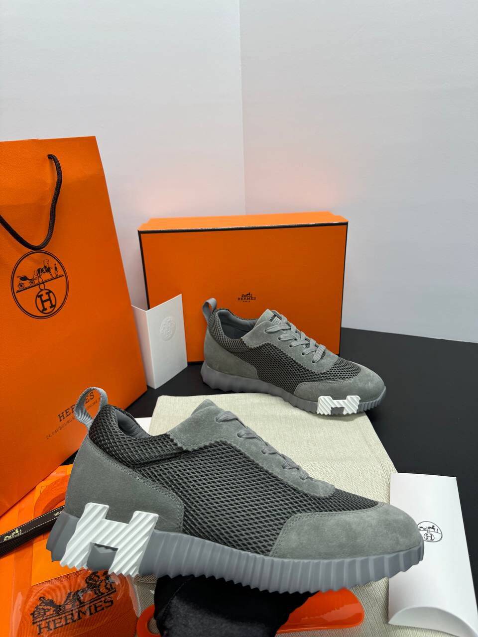Hermes Bouncing Sneakers - Grey