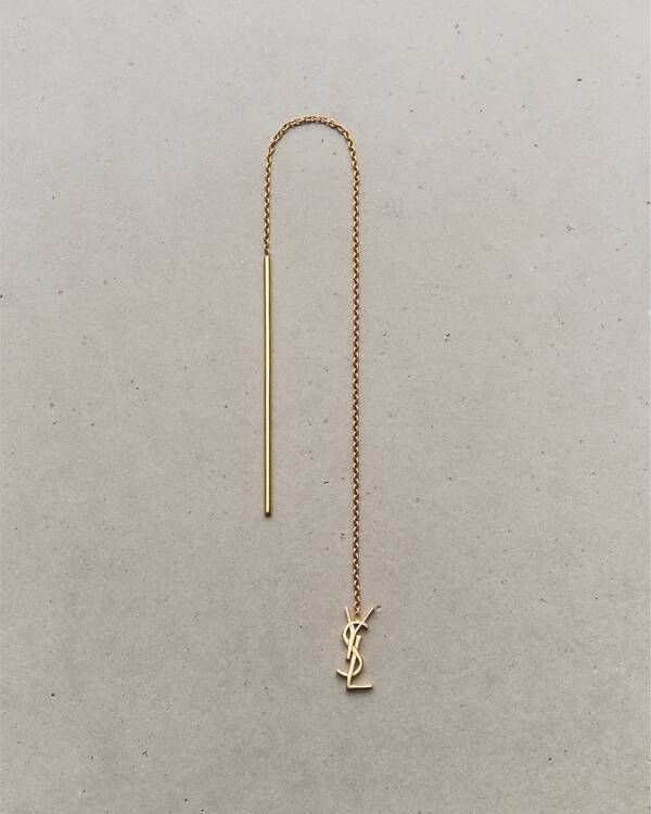 Saint Laurent Cassandre threader earrings